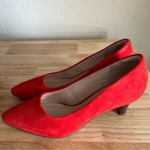 Red Suede NWOT Womens High Heels | 7.5 Wide